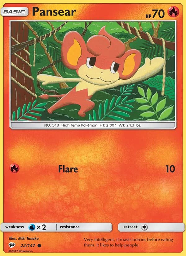 Pansear card in English