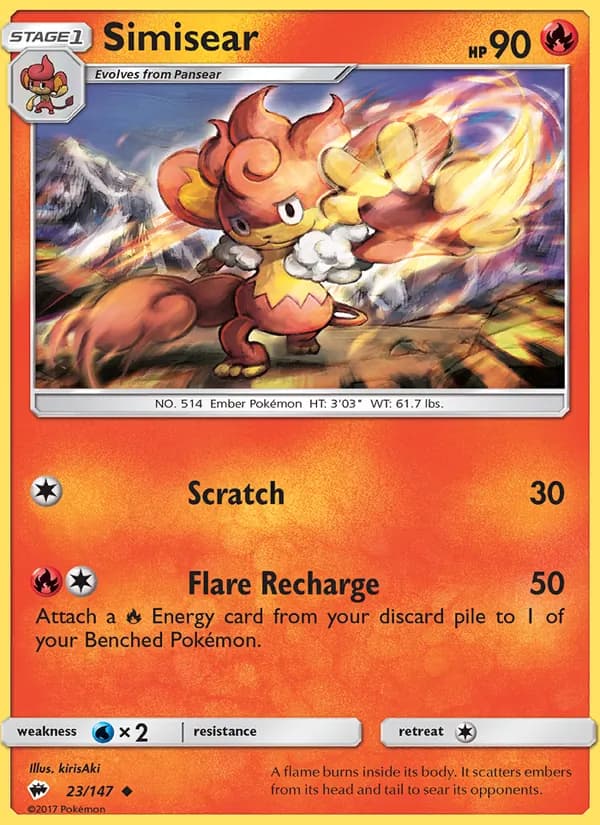 Simisear card in English
