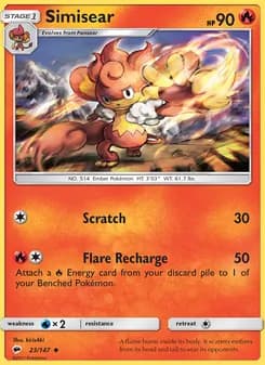 Simisear card in English