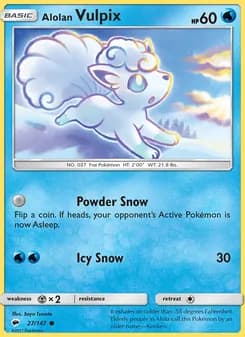 Alolan Vulpix card in English