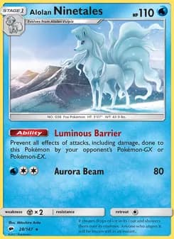 Alolan Ninetales card in English