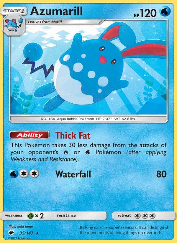 Azumarill card in English