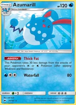 Azumarill card in English