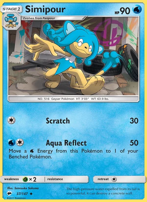 Simipour card in English