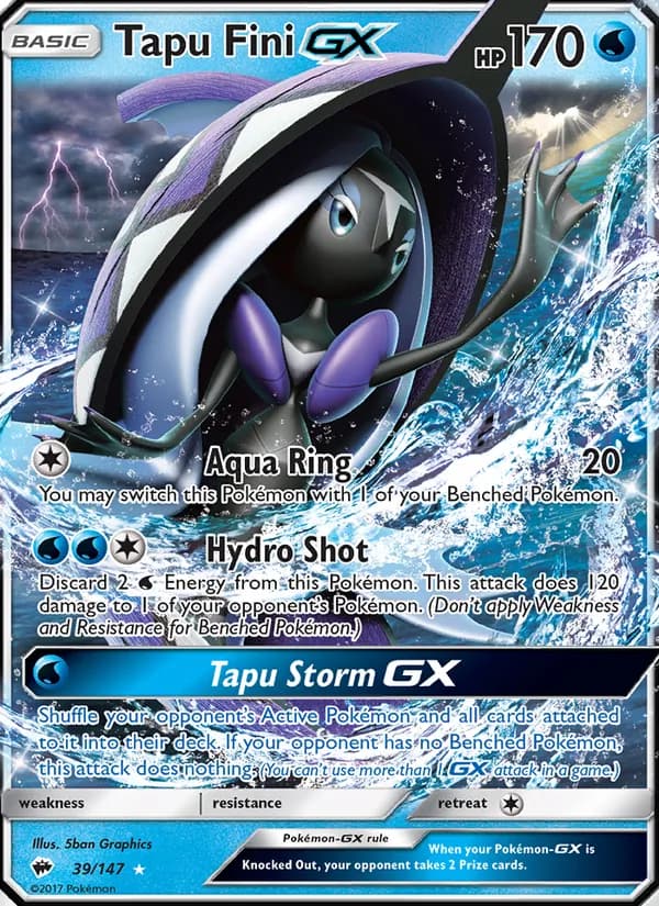 Tapu Fini GX card in English