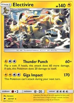 Electivire card in English