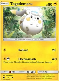 Togedemaru card in English