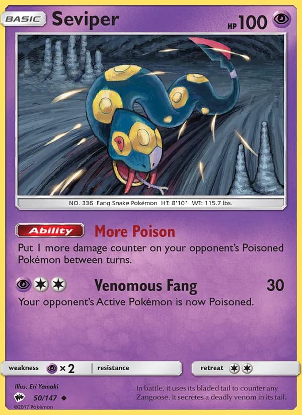 Seviper card in English