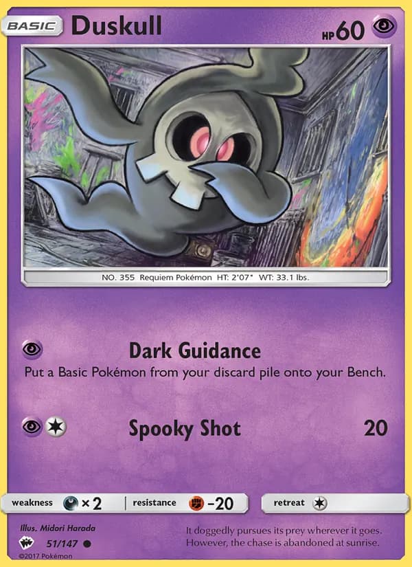 Duskull card in English