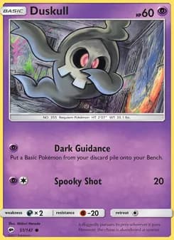 Duskull card in English