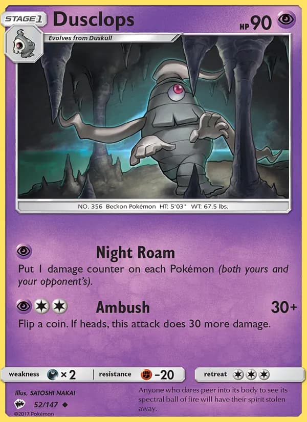 Dusclops card in English