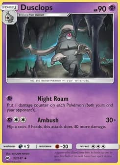 Dusclops card in English