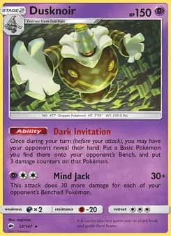 Dusknoir card in English