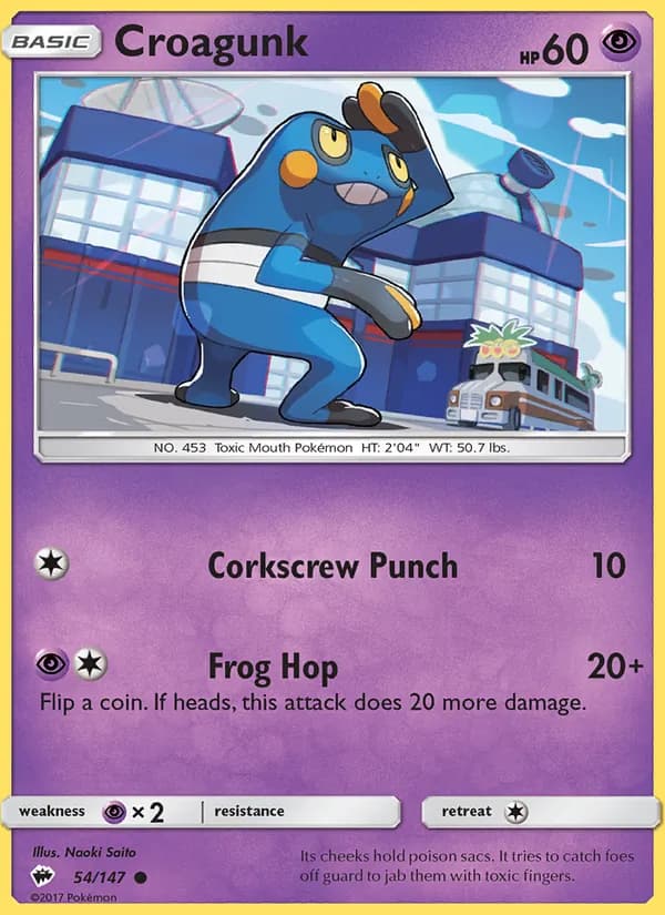 Croagunk card in English