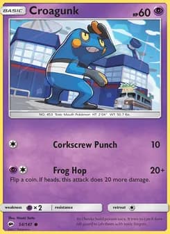 Croagunk card in English