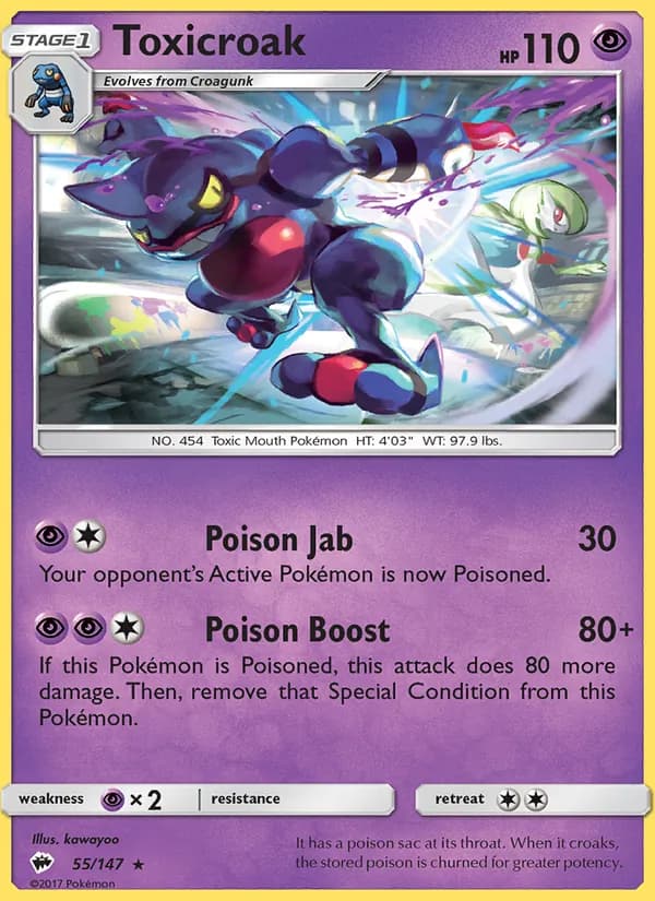 Toxicroak card in English