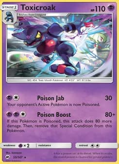 Toxicroak card in English