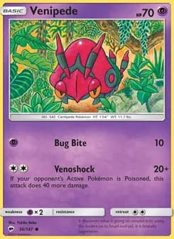 Venipede card in English