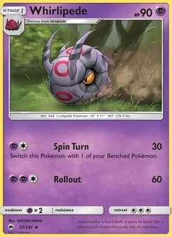 Whirlipede card in English