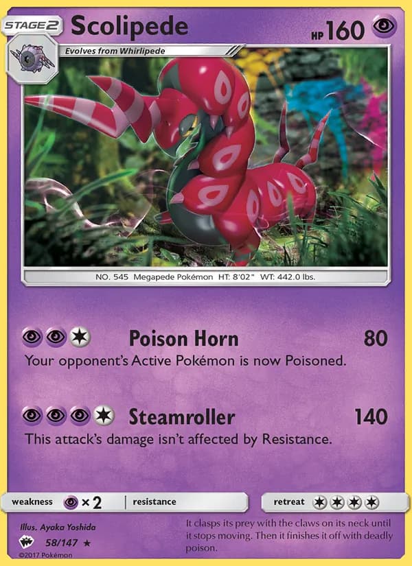 Scolipede card in English