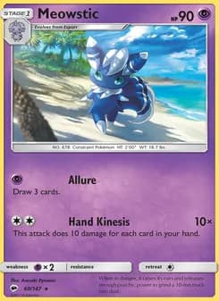 Meowstic card in English