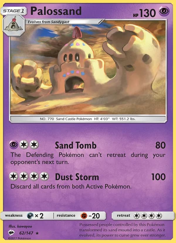 Palossand card in English