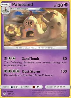 Palossand card in English