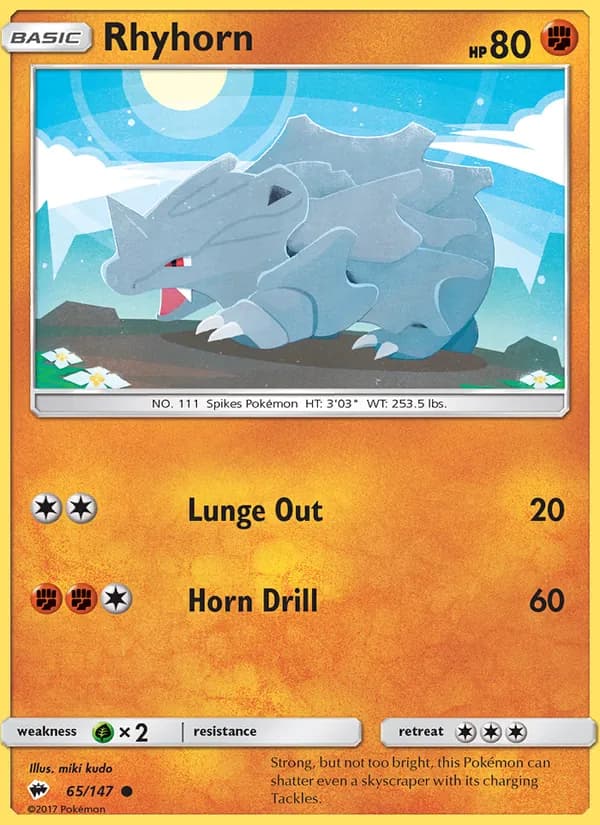 Rhyhorn card in English