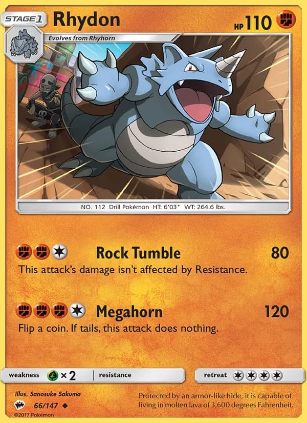 Rhydon card in English
