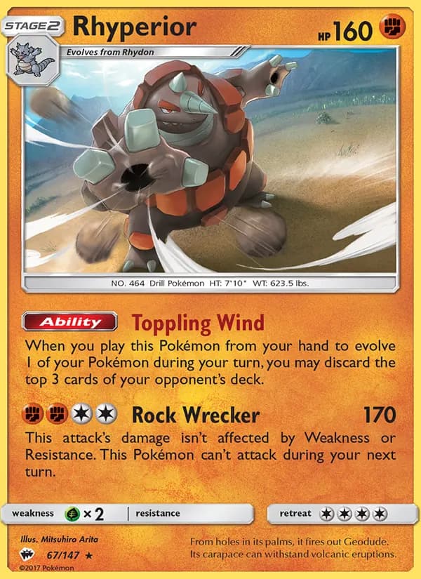 Rhyperior card in English