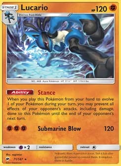 Lucario card in English