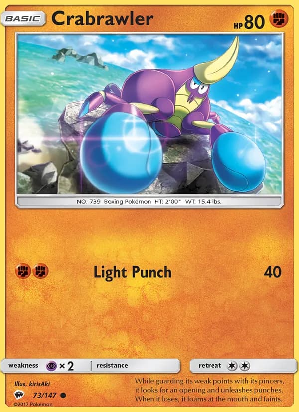 Crabrawler card in English