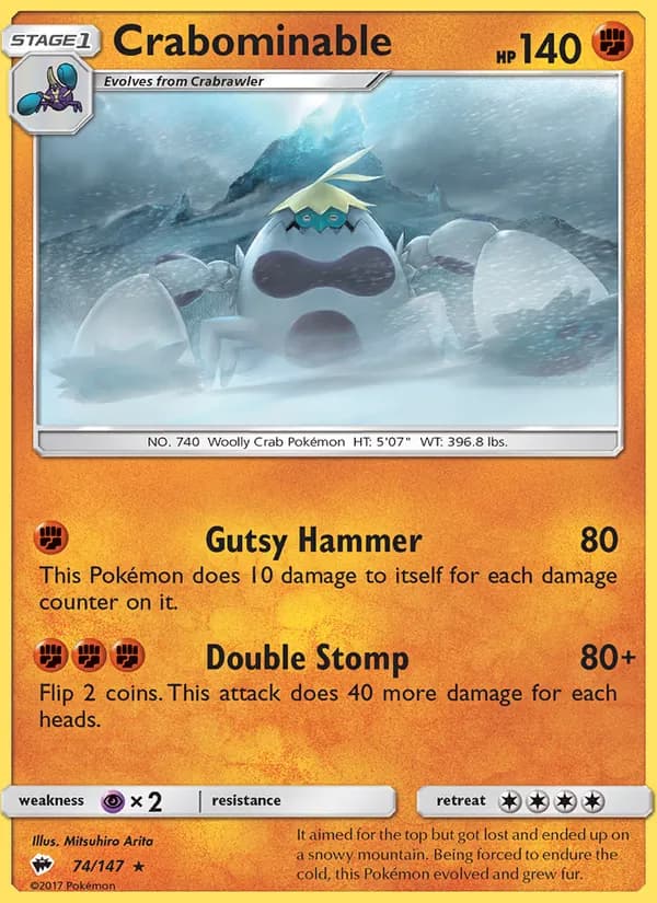Crabominable card in English