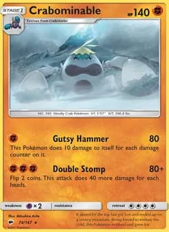 Crabominable card in English