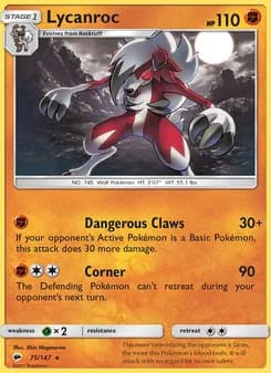Lycanroc card in English