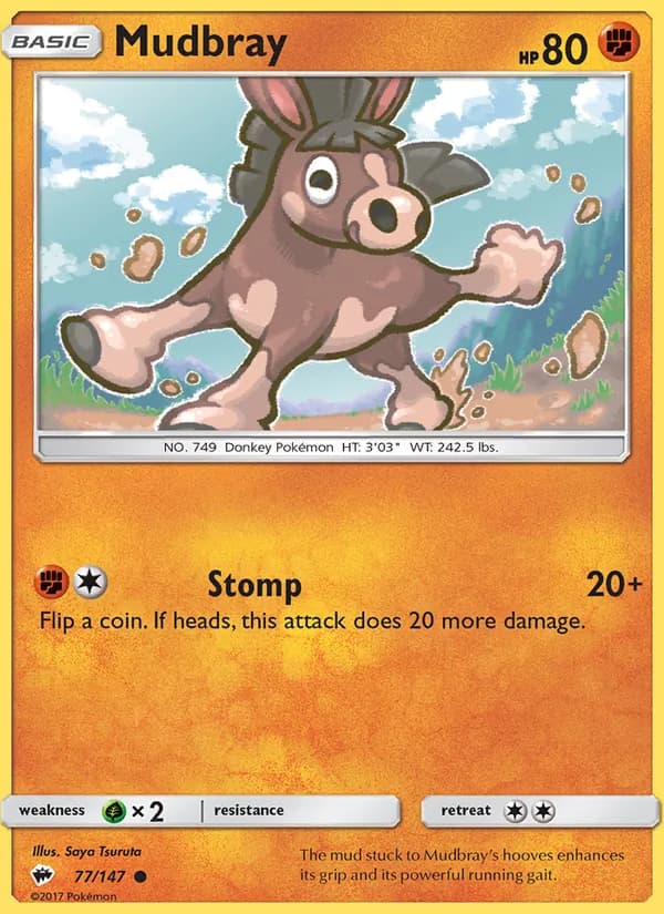 Mudbray card in English