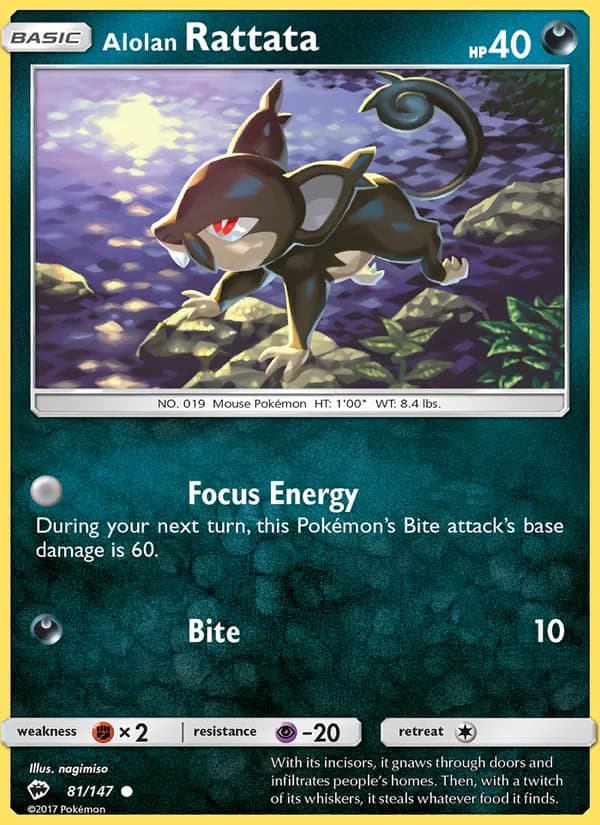 Alolan Rattata card in English