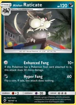 Alolan Raticate card in English