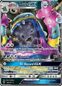 Alolan Muk GX card in English