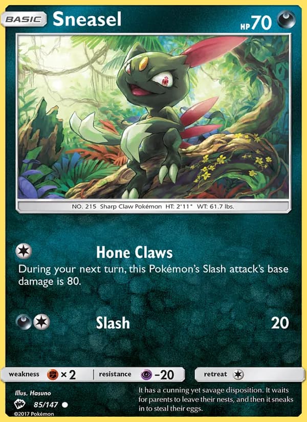 Sneasel card in English
