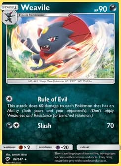 Weavile card in English