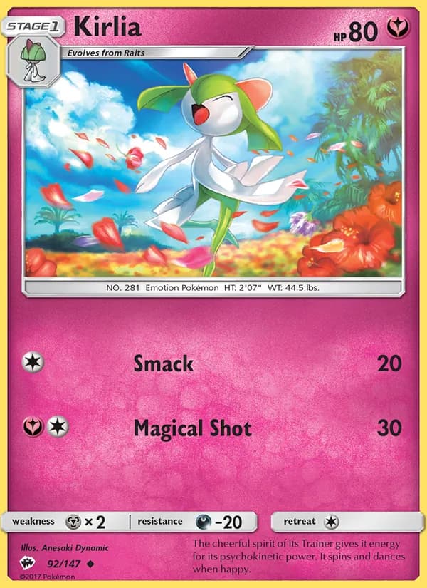 Kirlia card in English