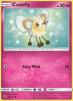 Cutiefly card in English