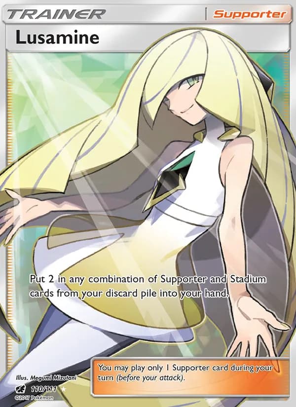 Lusamine card in English
