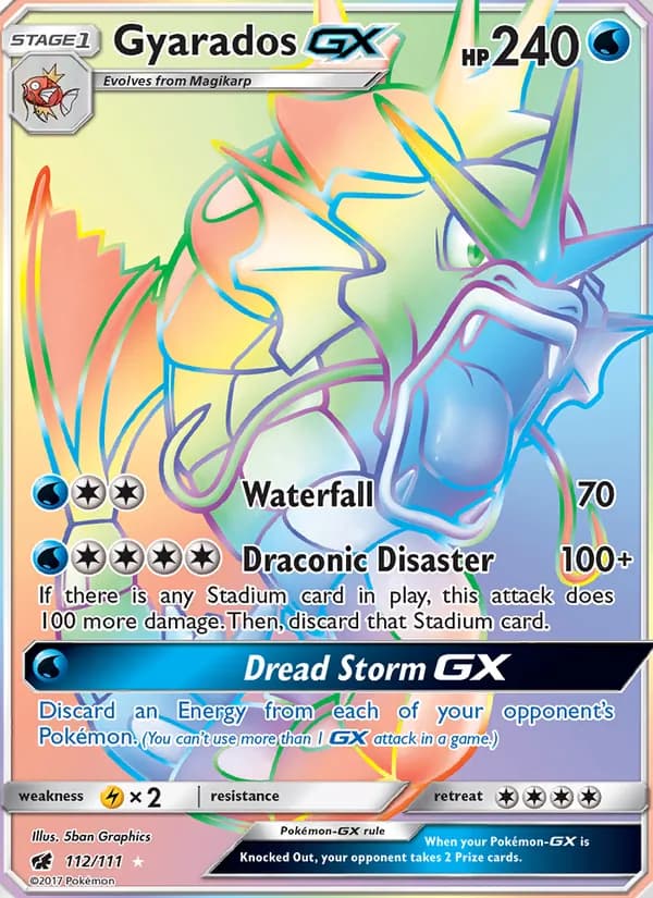 Gyarados GX card in English