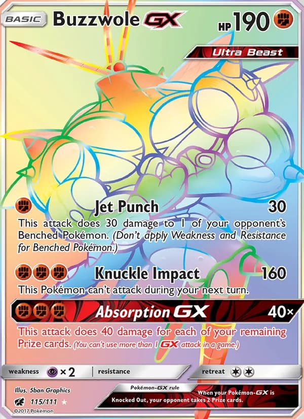 Buzzwole GX card in English