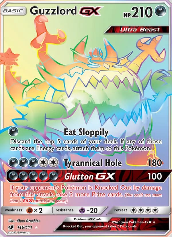 Guzzlord GX card in English