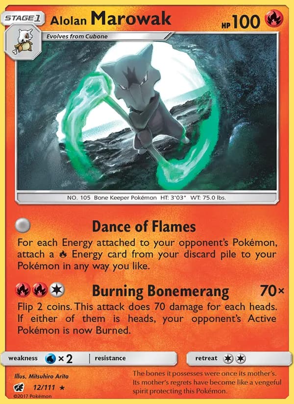 Alolan Marowak card in English