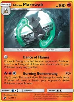 Alolan Marowak card in English