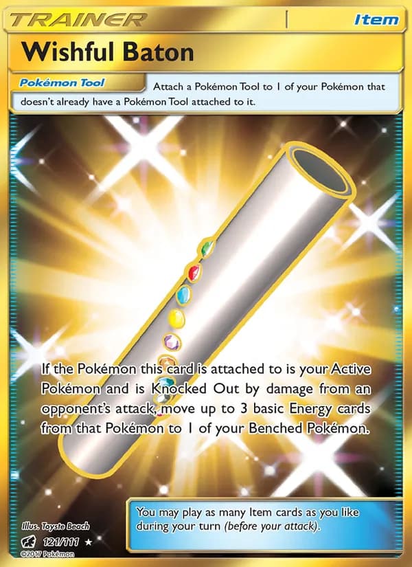Wishful Baton card in English